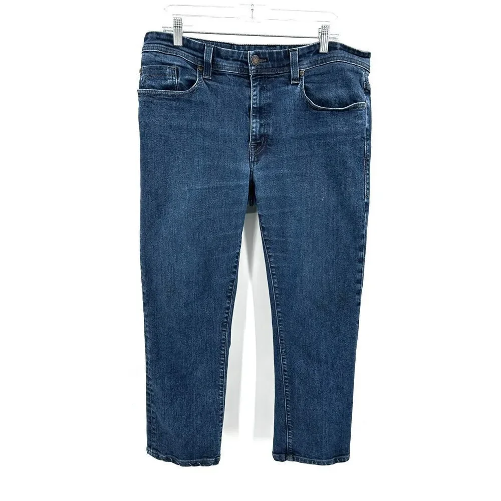 FIDELITY Men's Jimmy Slim Straight Leg Alpha Blue Casual Denim Jeans Size 38